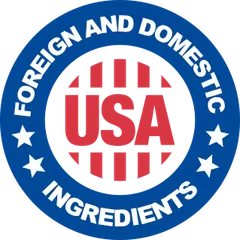 Foreign and domestic ingredients badge